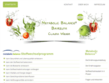 Tablet Screenshot of metabolic-bayreuth.de